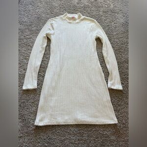 Pink Lily White Sweater Dress